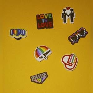Rainbow Pride Crocs Charms